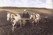 Ilya Repin, A Ploughman,Leo Tolstoy Ploughing